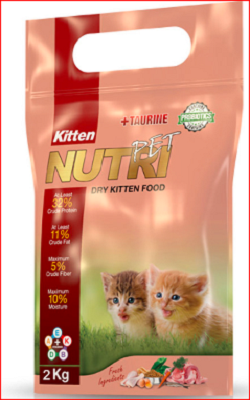 خرید غذای خشک مخصوص بچه گربه، ۲ کیلوگرمی، برند نوتری پت NutriPet